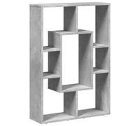 vidaXL Bibliothèque Gris béton 63x20x90 cm Bois d'ingénierie étagère de rangement