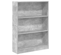 vidaXL Bibliothèque Bois d'ingénierie Gris béton 80x24x109 cm