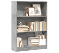vidaXL Bibliothèque Bois d'ingénierie Gris béton 80x24x109 cm