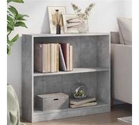 vidaXL Bibliothèque Gris béton 80x24x75 cm Bois d'ingénierie800895 Gris G
