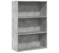 vidaXL Bibliothèque gris béton 80x30x114 cm, bois d'ingénierie – étagère de rangement
