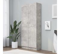 Vidaxl Bibliothèque Gris Béton 82,5x30,5x185,5 Cm Bois D'ingénierie Gris