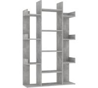 vidaXL Bibliothèque gris béton 86x25,5x140 cm Bois composite