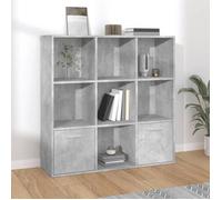vidaXL Bibliothèque Gris béton 98x30x98 cm Aggloméré