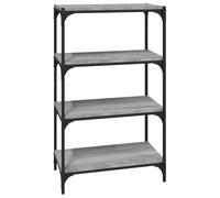 vidaXL Bibliothèque Gris Sonoma 60x33x100 cm Bois composite et acier