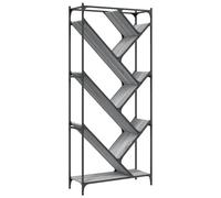 vidaXL Bibliothèque Gris Sonoma 79x30x180 cm Bois composite et métal
