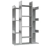 Bibliothèque Étagère à Livres Rangement Gris Béton Bois d'Ingénierie vidaXL