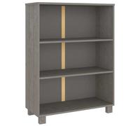 Bibliothèque Gris Foncé 85x35x112 cm Bois de Pin Massif Étagère Armoire vidaXL