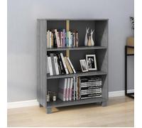 vidaXL Bibliothèque HAMAR Gris foncé 85x35x112 cm Bois de pin massif 340486