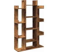 vidaXL Bibliothèque imitation vieux bois 86x25,5x140 cm Bois composite