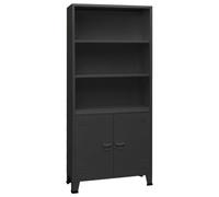 Vidaxl Bibliothèque Industrielle Anthracite 80x32x180 Cm Acier