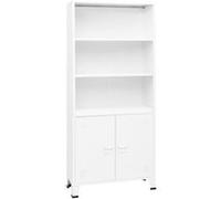 Bibliothèque industrielle Blanc 80x32x180 cm Acier339632