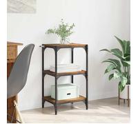vidaXL Bibliothèque industrielle bois et acier 40 x 33 x 70 5 cm - Marron