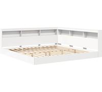 Vidaxl Lit Avec Bibliothèque Blanc 180x200 Cm En Bois D'ingénierie