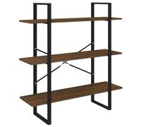 vidaXL Bibliothèque marron imitation chêne 100x30x105 cm Matériau dérivé du bois