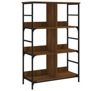 vidaXL Bibliothèque marron imitation chêne 78,5x33x117,5 cm Matériau dérivé du bois