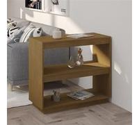 vidaXL Bibliothèque Marron miel 80x35x71 cm Bois de pin massif810882 Brun G