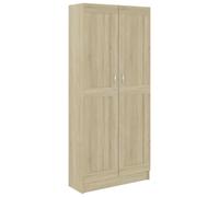 vidaXL Bibliothèque, Meuble de Rangement avec Compartiment, Armoire à Livres Salon Salle de Séjour Intérieur, Chêne Sonoma Bois d’Ingénierie