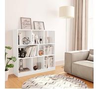 vidaXL Bibliothèque - Meuble de rangement 8 compartiments Bois d'ingénierie Blanc 97,5x29,5x100 cm