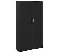 vidaXL Bibliothèque, Meuble de Rangement avec Compartiment, Armoire à Livres Salon Salle de Séjour Intérieur, Noir Bois d’Ingénierie