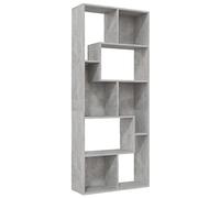 vidaXL Bibliothèque, Meuble de Rangement avec Compartiment, Armoire à Livres Salon Salle de Séjour Intérieur, Gris Béton Bois d’Ingénierie