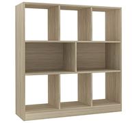 vidaXL Bibliothèque, Meuble de Rangement avec Compartiment, Armoire à Livres Salon Salle de Séjour Intérieur, Moderne, Chêne Sonoma Bois d’Ingénierie