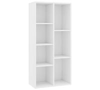 vidaXL Bibliothèque, Meuble de Rangement avec Étagère, Armoire à Livres Salon Salle de Séjour Maison Intérieur, Blanc Bois d’Ingénierie