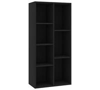 vidaXL Bibliothèque, Meuble de Rangement avec Étagères, Armoire à Livres Salon Salle de Séjour Maison Intérieur, Noir Bois d’Ingénierie