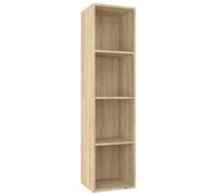 vidaXL Bibliothèque/Meuble TV, Armoire de Télévision avec Compartiment, Étagère à Livres de Salon Intérieur, Moderne, Chêne Sonoma Bois d’Ingénierie