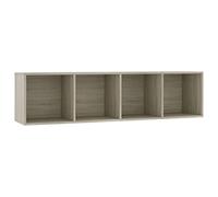vidaXL Bibliothèque/Meuble TV, Armoire de Télévision avec Compartiment, Étagère à Livres de Salon Salle de Séjour Intérieur, Moderne, Chêne Sonoma