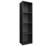 vidaXL Bibliothèque / Meuble TV avec compartiment, blanc en bois d’ingénierie, moderne