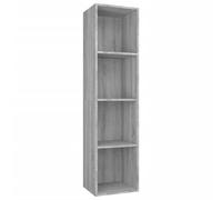 vidaXL Bibliothèque/Meuble TV Étagère à Livres Meuble de Rangement Salle de Séjour Maison Intérieur Sonoma Gris 36x30x143 cm Bois d'Ingénierie