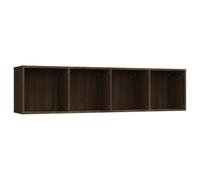 vidaXL Bibliothèque/Meuble TV Étagère Murale Centre de Divertissement Meuble de Rangement Salon Intérieur Chêne Marron 143x30x36cm Bois d'Ingénierie