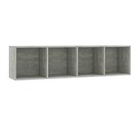 vidaXL Bibliothèque/Meuble TV Gris béton 143x30x36 cm