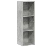 vidaXL Bibliothèque/Meuble TV, Armoire de Télévision avec Compartiment, Étagère à Livres de Salon Intérieur, Moderne, Gris Béton Bois d’Ingénierie