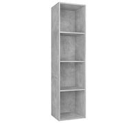 vidaXL Bibliothèque/Meuble TV Gris béton 36x30x143cm Bois d’ingénierie