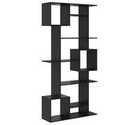 vidaXL Bibliothèque Moderne autoportante en Bois d'ingénierie, Finition Mate chêne Noir, 92 x 29 x 188 cm. Espace de Rangement généreux avec étagères réglables. À Utiliser à l'intérieur Uniquement, n