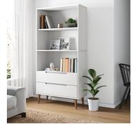 vidaXL Bibliothèque MOLDE Blanc 85x35x170,5 cm Bois massif de pin