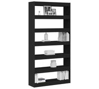 Vidaxl Bibliothèque Noir Bois D'ingénierie 100 X 30 X 198 Cm Noir