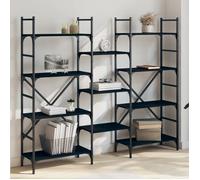 VidaXL Bibliothèque noir 160x28,5x136,5 cm bois d'ingénierie 838873 Noir G