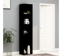 vidaXL Bibliothèque, Meuble de Rangement avec Étagère, Armoire à Livres Salon Salle de Séjour Intérieur, Moderne, Noir Bois d’Ingénierie
