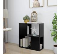 Vidaxl Bibliothèque Noir 60x24x63 Cm Bois D'ingénierie Noir