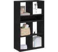 vidaXL Bibliothèque noir 66x31x112 cm bois d'ingénierie, armoire de rangement, étagère de rangement, unité de rayonnage, 860302 Noir