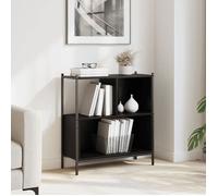Vidaxl Bibliothèque Noir 72x28x77,5 Cm Bois D'ingénierie Multicolore