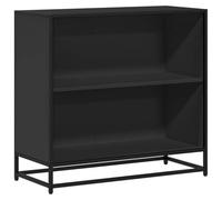 vidaXL Bibliothèque Noir 80,5x35x76 cm Bois d'ingénierie, bibliothèque, séparateur de pièce, séparateur, Armoire de Rangement, cloison de séparation