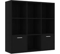 vidaXL Bibliothèque Noir 98x30x98 cm Aggloméré