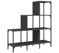 vidaXL Bibliothèque noire 92x30x102 cm Bois composite et métal