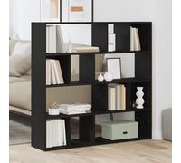 vidaXL Bibliothèque/Paravent de pièce en chêne noir 105 x 24 x 102 cm