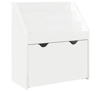 vidaXL Bibliothèque pour enfants Blanc brillant 60 x 29,5 x 69 cm