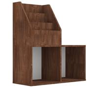 vidaXL Bibliothèque pour enfants Chêne brun 71x30x78,5 cm Matériau dérivé du bois
